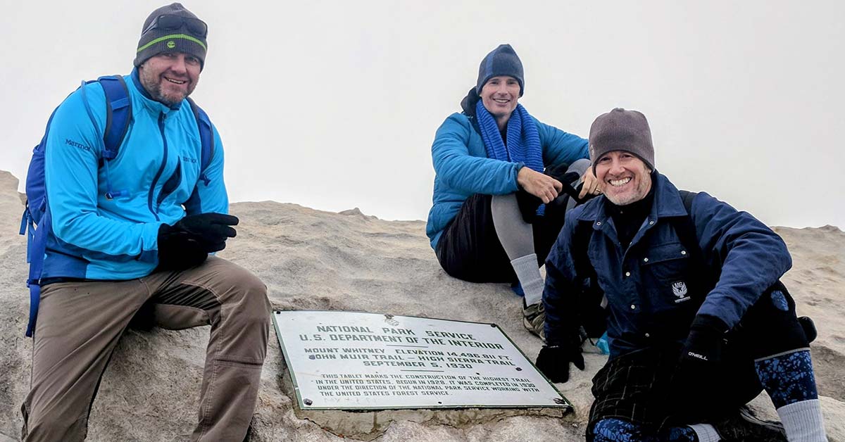 Chris Morrissey at Mount Whitney summit